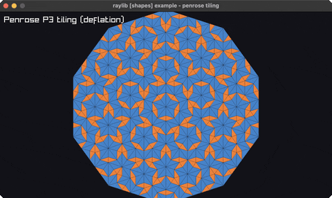 A P3 Penrose rhombus tiling built by golden-ratio deflation